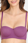 Zivame Beautiful Basics Padded Wired 3/4th Coverage Strapless Bra - Purple Passion — thumbnail 7